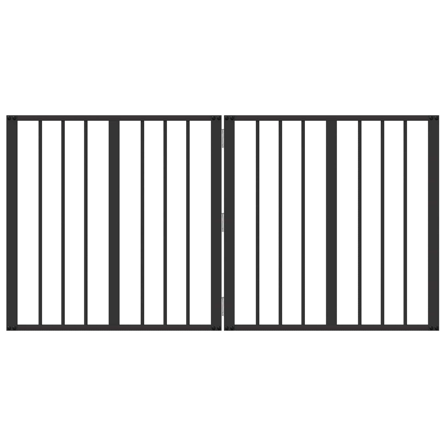 Hondenhek 2 pcs Zwart 60 x 60 cm Gegalvaniseerd staal