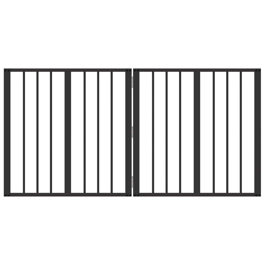 Hondenhek 2 pcs Zwart 60 x 60 cm Gegalvaniseerd staal