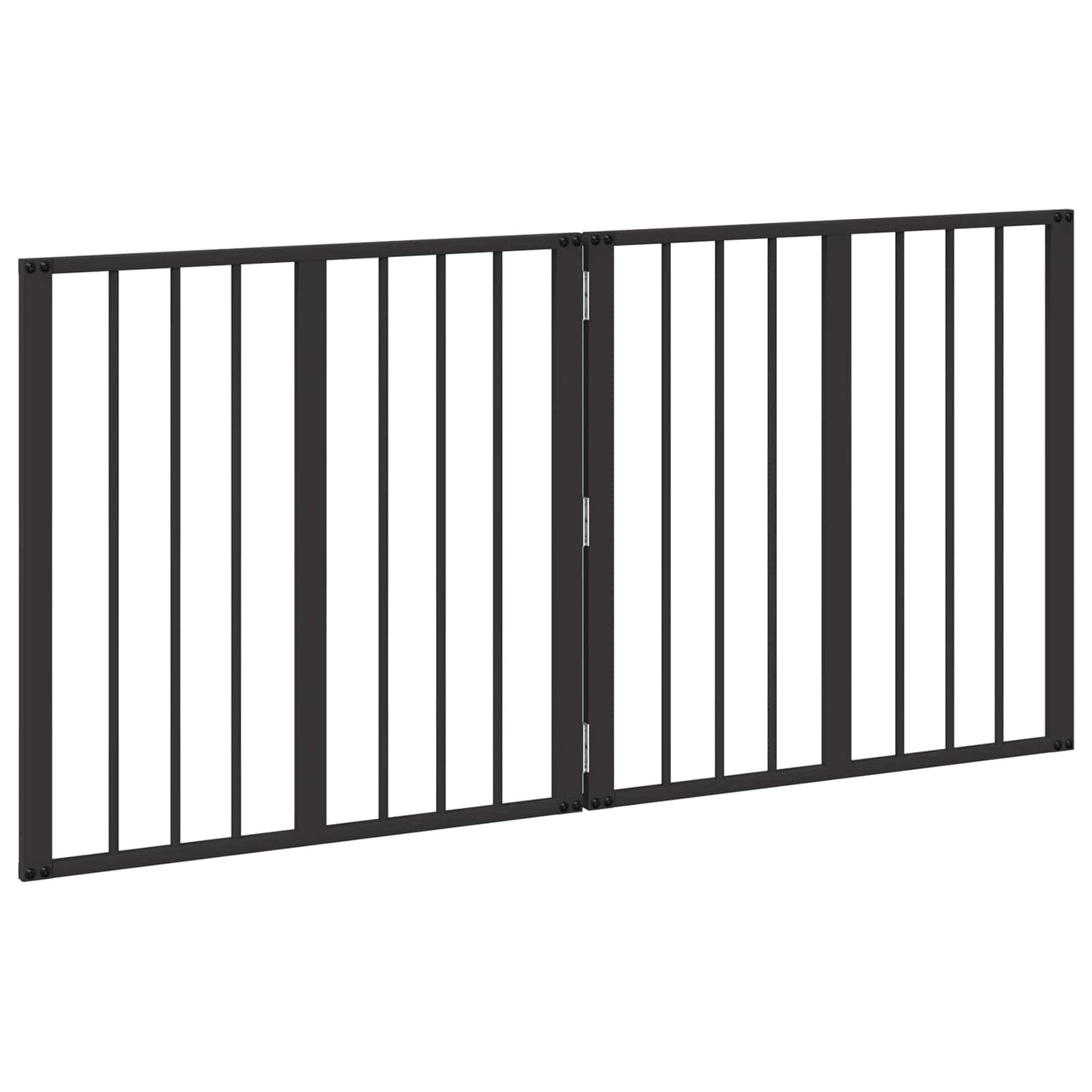 Hondenhek 2 pcs Zwart 60 x 60 cm Gegalvaniseerd staal