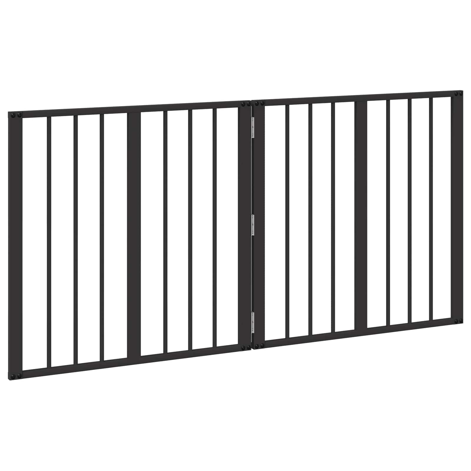Hondenhek 2 pcs Zwart 60 x 60 cm Gegalvaniseerd staal