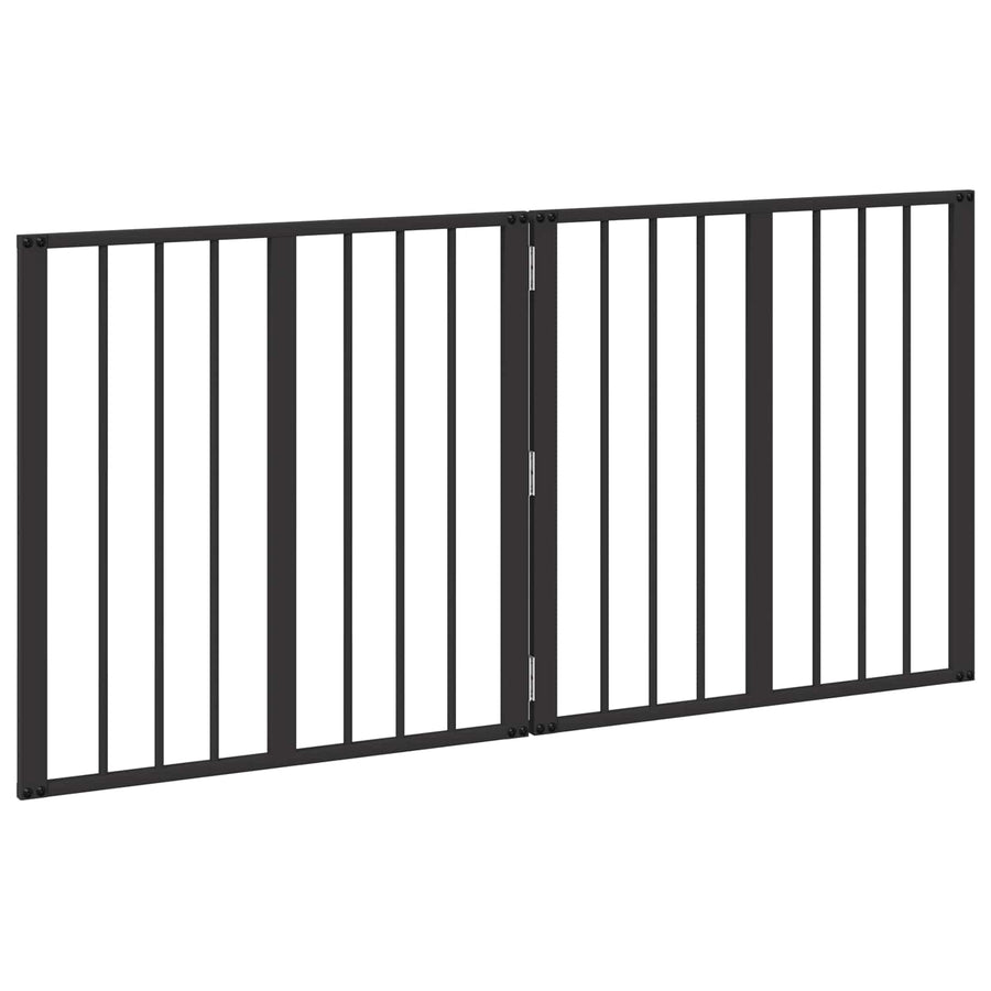 Hondenhek 2 pcs Zwart 60 x 60 cm Gegalvaniseerd staal