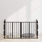 Hondenhek 4 stuks 60 cm zwart gegalvaniseerd staal