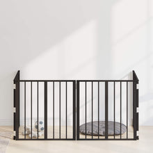 Hondenhek 4 pcs Zwart 60 x 60 cm Gegalvaniseerd staal