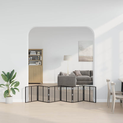 Hondenhek 6 pcs Zwart 60 x 60 cm Gegalvaniseerd staal