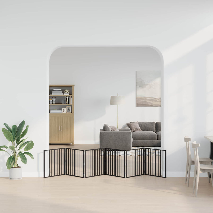 Hondenhek 6 pcs Zwart 60 x 60 cm Gegalvaniseerd staal