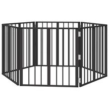 Hondenhek 6 pcs Zwart 60 x 60 cm Gegalvaniseerd staal