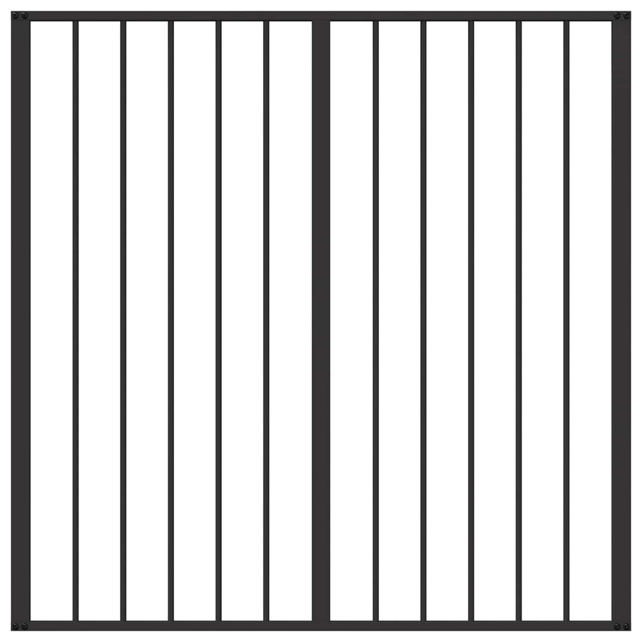Hondenhek 6 pcs Zwart 60 x 60 cm Gegalvaniseerd staal