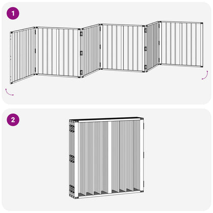 Hondenhek 6 pcs Zwart 60 x 60 cm Gegalvaniseerd staal