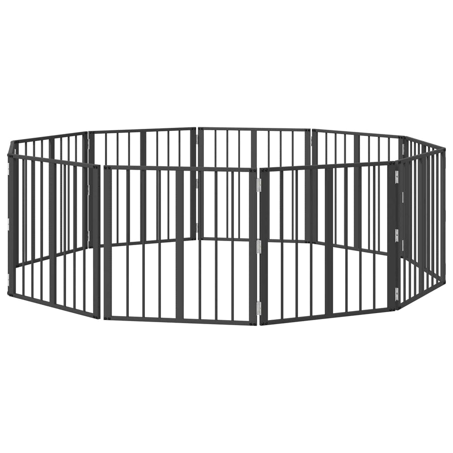 Hondenhek 10 pcs Zwart 60 x 60 cm Gegalvaniseerd staal