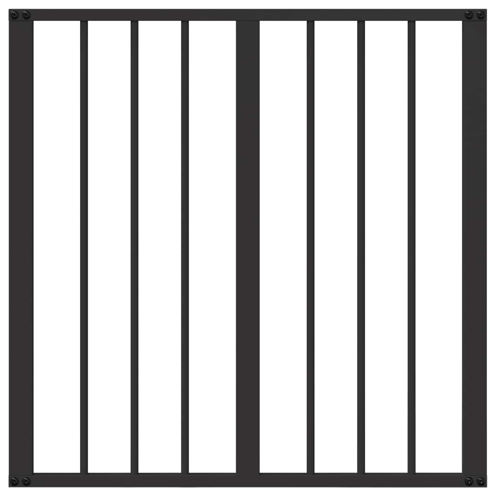 Hondenhek 10 pcs Zwart 60 x 60 cm Gegalvaniseerd staal