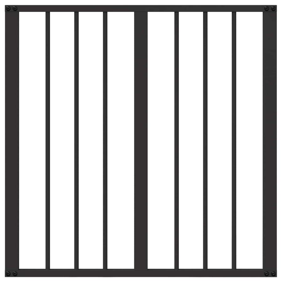 Hondenhek 10 pcs Zwart 60 x 60 cm Gegalvaniseerd staal