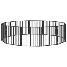 Hondenhek 12 pcs Zwart 60 x 60 cm Gegalvaniseerd staal