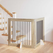 Hondenhekje 2 stuks 100x100 cm sonoma eiken