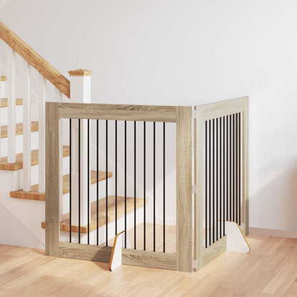 Hondenhekje met standaards 2 pcs Sonoma Eiken 100 x 100 cm