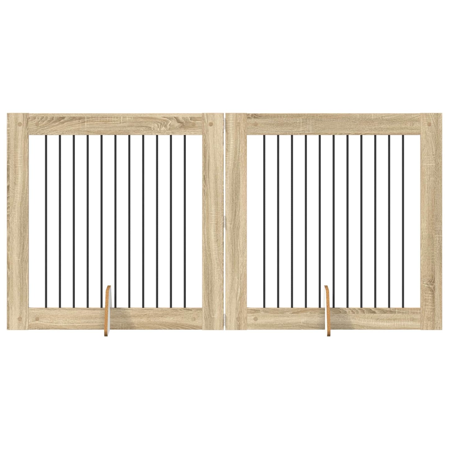 Hondenhekje met standaards 2 pcs Sonoma Eiken 100 x 100 cm