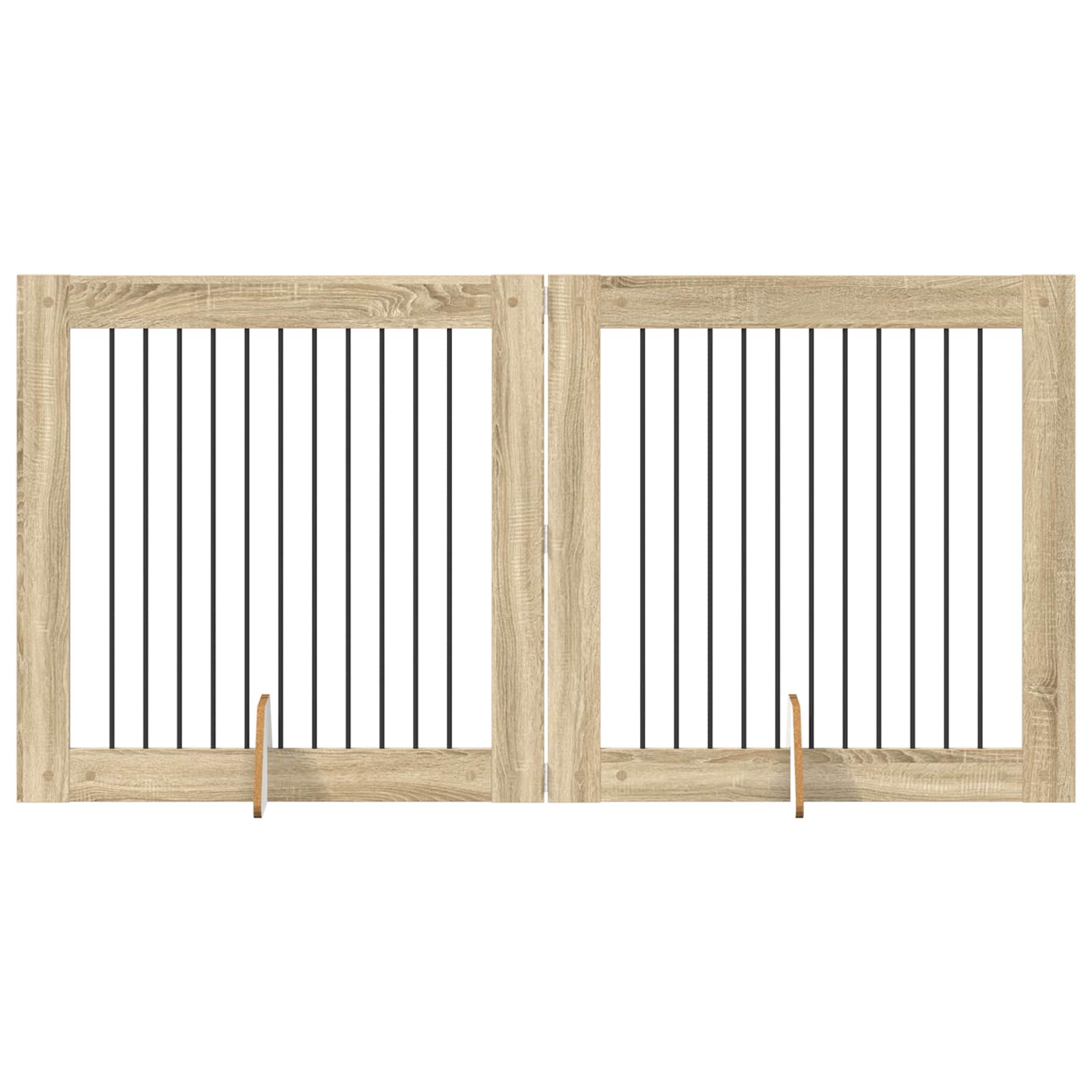 Hondenhekje met standaards 2 pcs Sonoma Eiken 100 x 100 cm