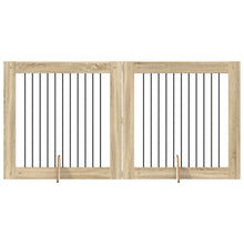 Hondenhekje met standaards 2 pcs Sonoma Eiken 100 x 100 cm