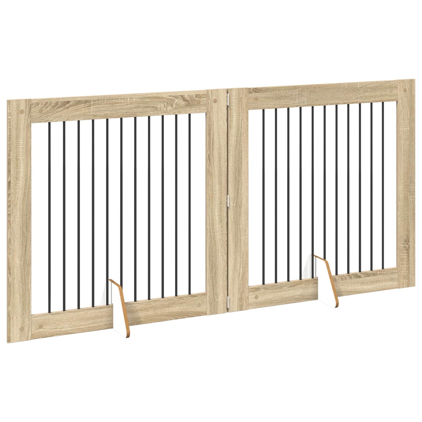 Hondenhekje met standaards 2 pcs Sonoma Eiken 100 x 100 cm