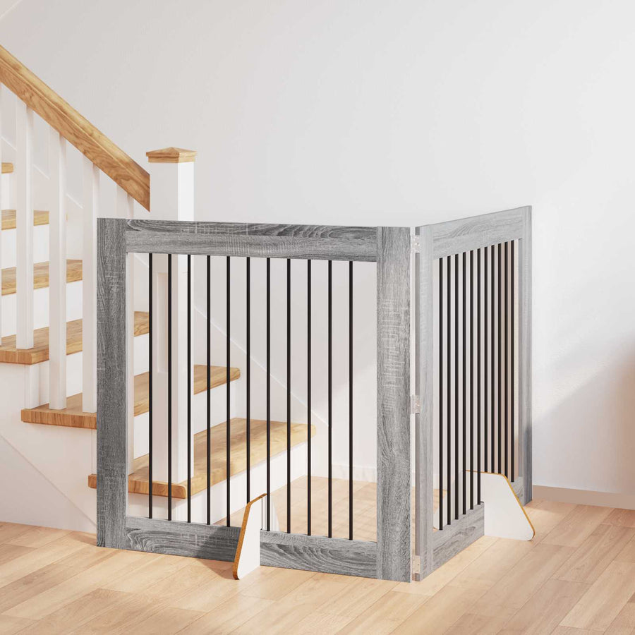 Honden Playpen 2 pcs Grijze Sonoma 100 x 100 cm
