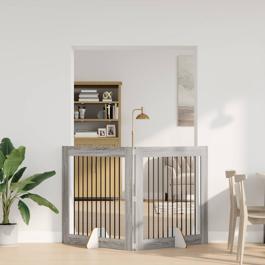 Honden Playpen 2 pcs Grijze Sonoma 100 x 100 cm
