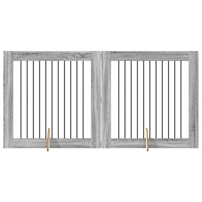 Honden Playpen 2 pcs Grijze Sonoma 100 x 100 cm
