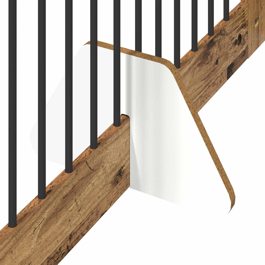Hondenhekje met standaards 2 pcs Oud hout 100 x 100 cm