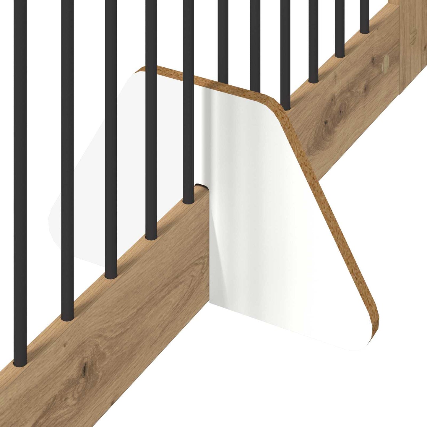 Hondenhekje met standaards 2 pcs Artisanaal eiken 100 x 100 cm