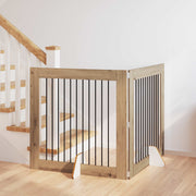 Hondenhekje 2 stuks Artisanaal eiken 200,5x34x100 cm