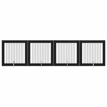 Hondenhekje met standaards 4 pcs Zwart eiken 100 x 100 cm