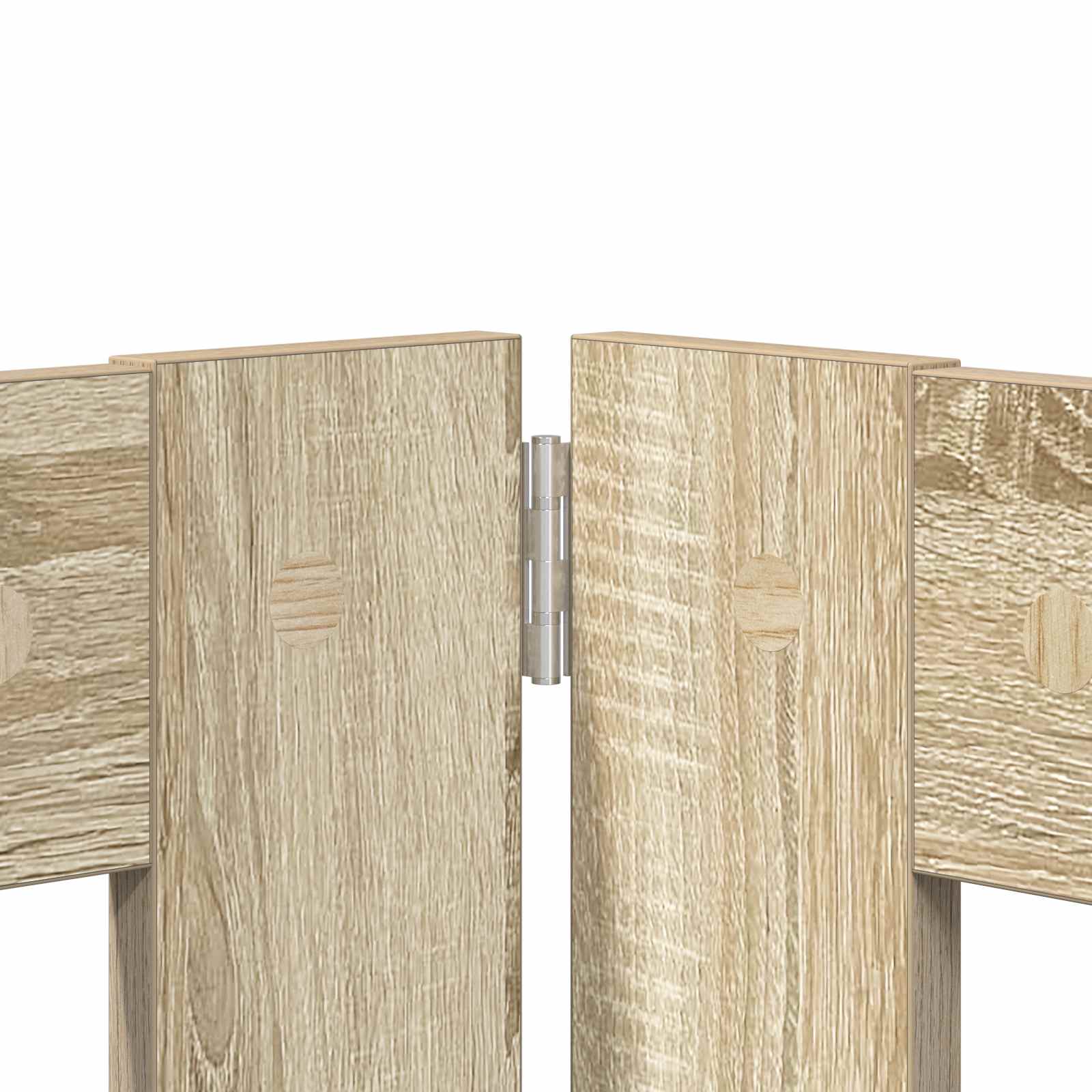 Hondenhekje met standaards 4 pcs Sonoma Eiken 100 x 100 cm