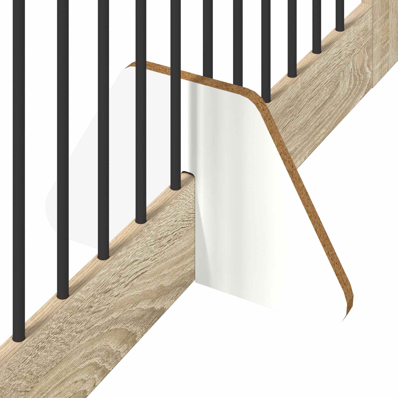 Hondenhekje met standaards 4 pcs Sonoma Eiken 100 x 100 cm