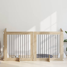 Hondenhekje met standaards 4 pcs Sonoma Eiken 100 x 100 cm