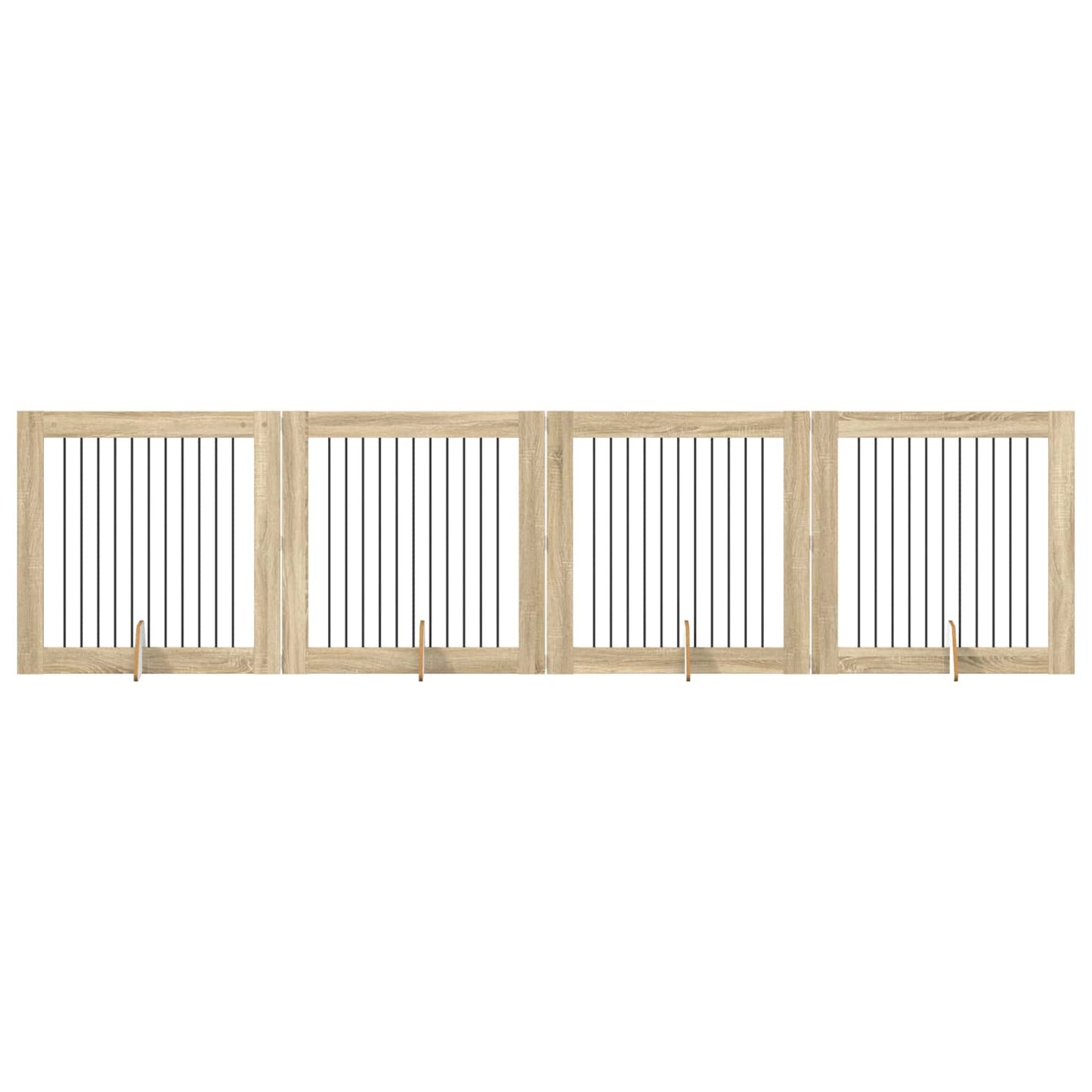 Hondenhekje met standaards 4 pcs Sonoma Eiken 100 x 100 cm