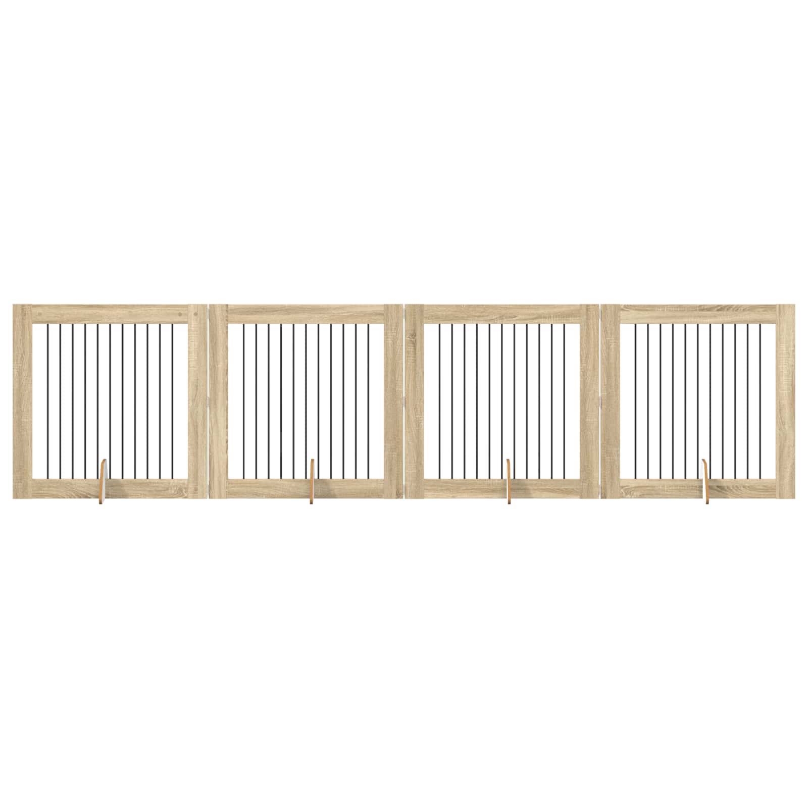 Hondenhekje met standaards 4 pcs Sonoma Eiken 100 x 100 cm