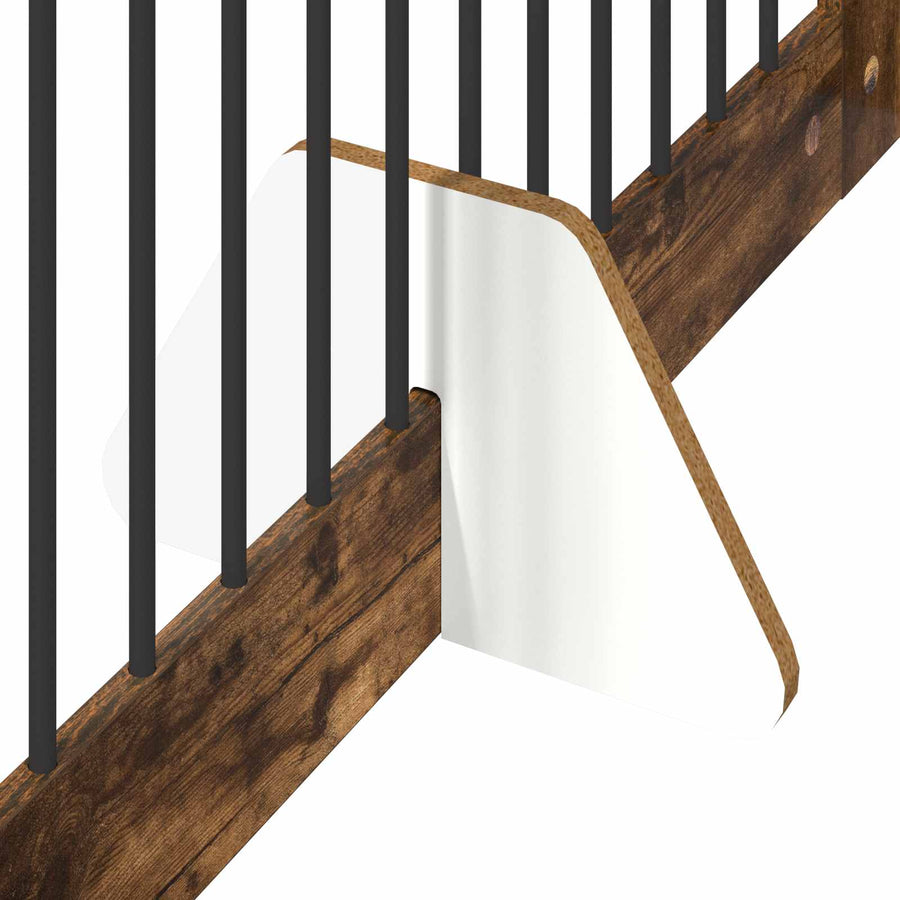 Hondenhekje met standaards 4 pcs Gerookt eiken 100 x 100 cm