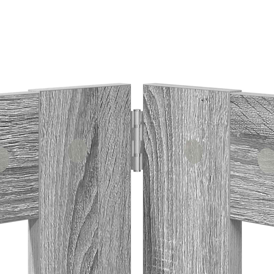 Hondenhekje met standaards 4 pcs Grijs sonoma 100 x 100 cm