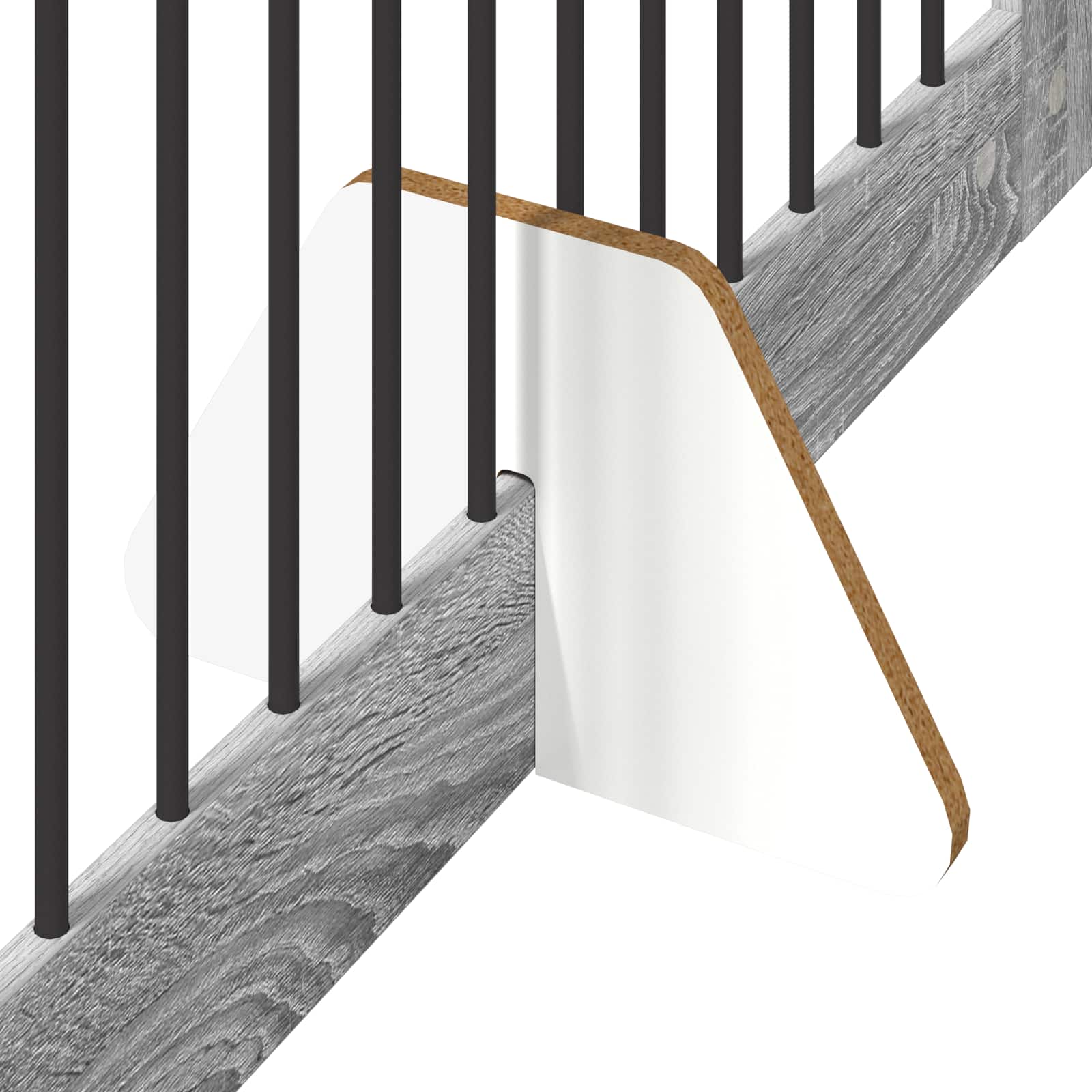 Hondenhekje met standaards 4 pcs Grijs sonoma 100 x 100 cm