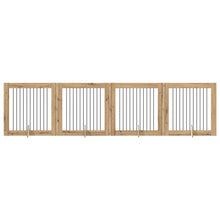 Hondenhekje met standaards 4 pcs Artisanaal eiken 100 x 100 cm