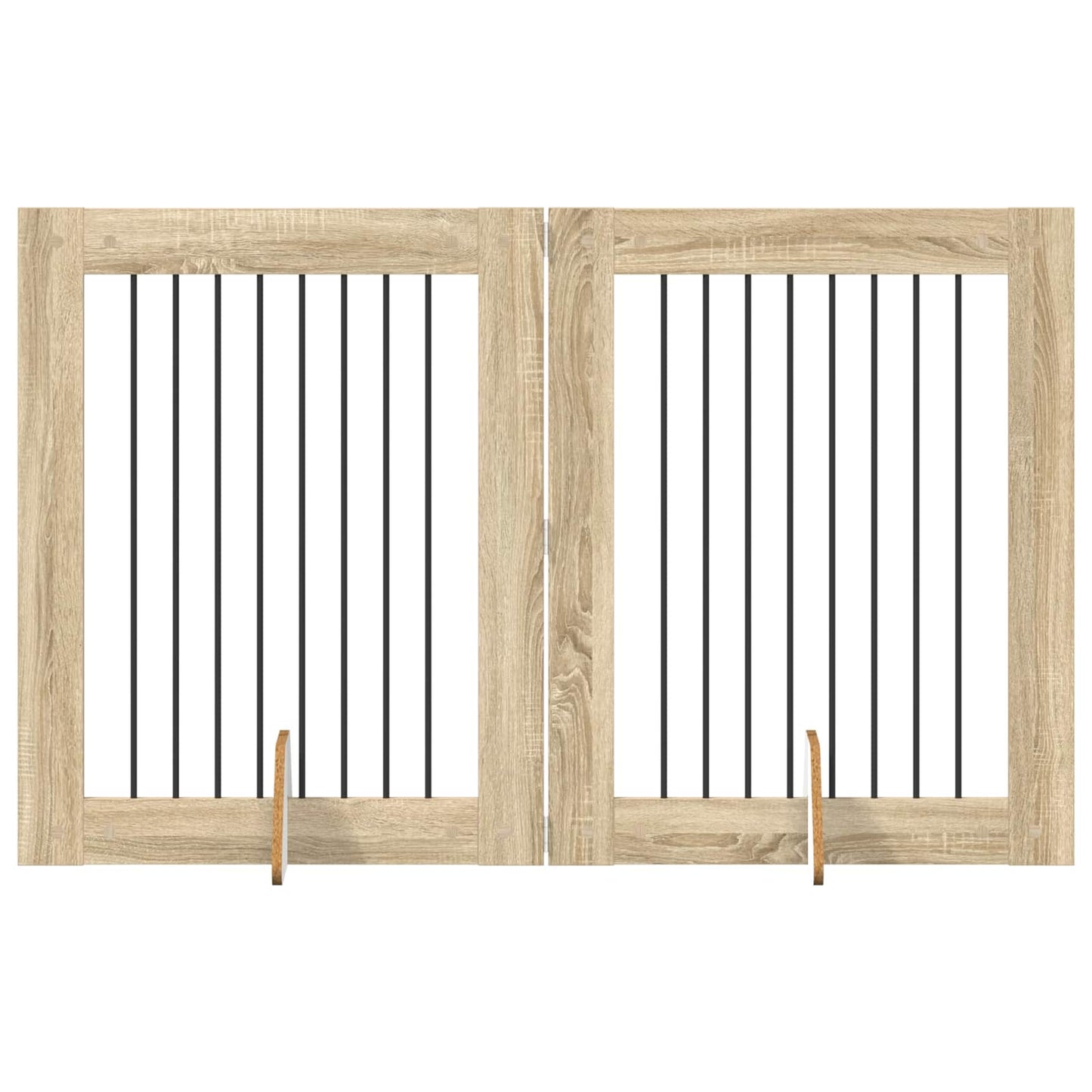 Hondenhekje met standaards 2 pcs Sonoma Eiken 80 x 100 cm