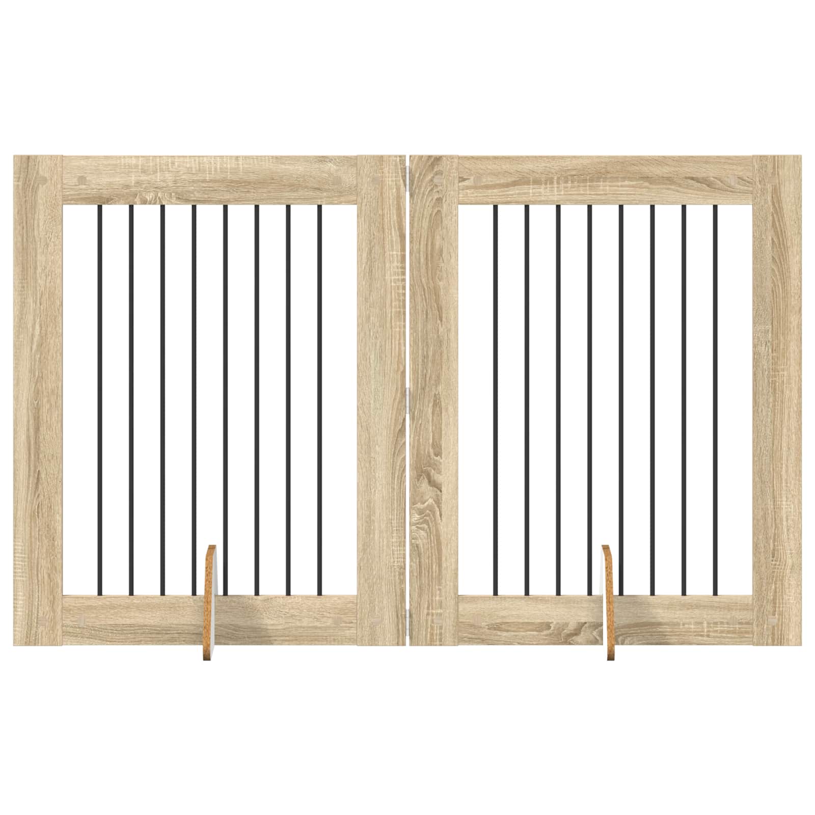 Hondenhekje met standaards 2 pcs Sonoma Eiken 80 x 100 cm