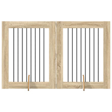 Hondenhekje met standaards 2 pcs Sonoma Eiken 80 x 100 cm