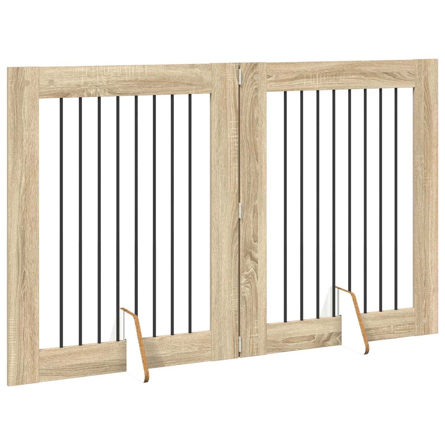 Hondenhekje met standaards 2 pcs Sonoma Eiken 80 x 100 cm