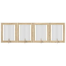 Hondenhekje met standaards 4 pcs Sonoma Eiken 80 x 100 cm