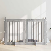 Hondenhek 4 stuks 321x34x100 cm grijs