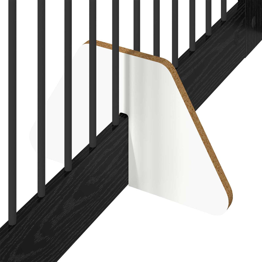 Hondenhekje met standaards 2 pcs Zwart eiken 100 x 80 cm