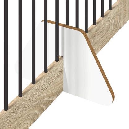 Hondenhekje met standaards 2 pcs Sonoma Eiken 100 x 80 cm