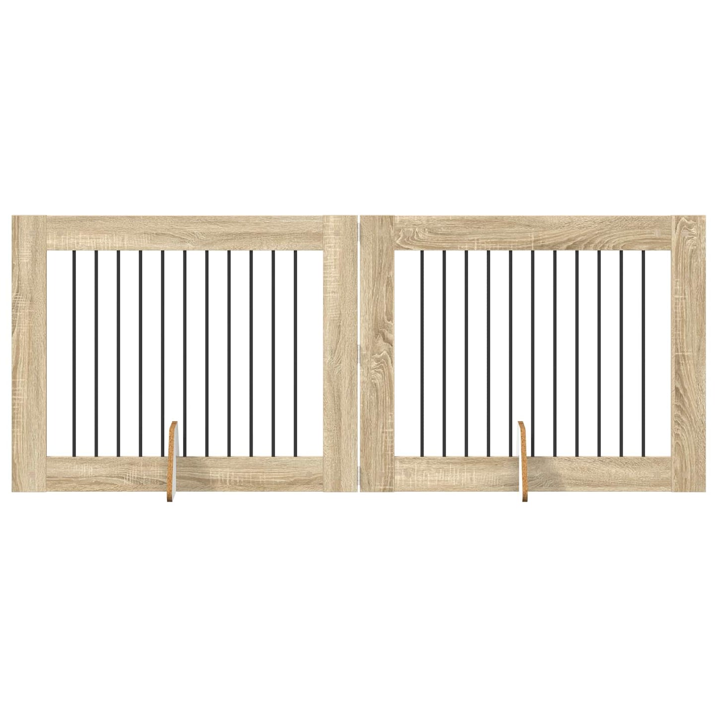 Hondenhekje met standaards 2 pcs Sonoma Eiken 100 x 80 cm