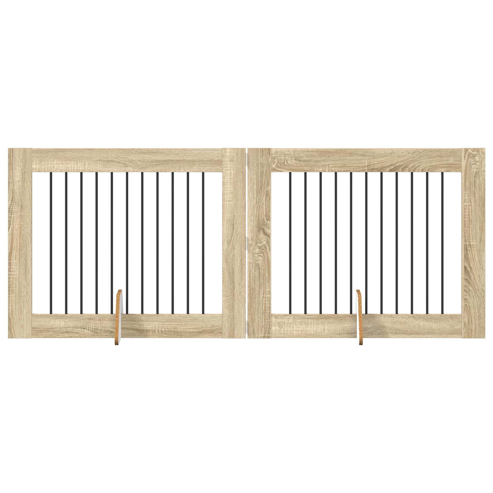 Hondenhekje met standaards 2 pcs Sonoma Eiken 100 x 80 cm