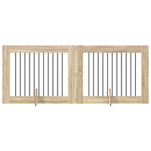 Hondenhekje met standaards 2 pcs Sonoma Eiken 100 x 80 cm