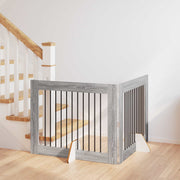 Hondenhekje 2 stuks 100x80 cm grijs sonoma